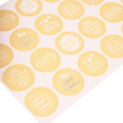 Valex Decor 24 db. 4cm-es karácsonyi matrica - Arany (DM06-01)