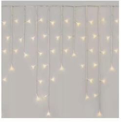 KORLEAND Jégcsap LED fényfüggöny (5m hosszú, 70cm magas, 300 LED) meleg fehér, 8 funkciós, távirányító