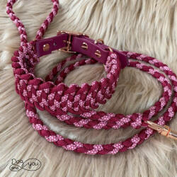 Dog And You Paracord nyakörv-póráz szett Cseresznyevirág (Duci) (paracordnyakorvszetcseresznyvirag)
