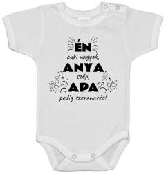 StuffMaster Baby body - Én cuki vagyok, Anya szép, Apa pedig szerencsés (Body08)
