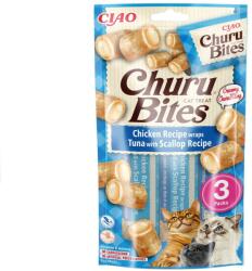 Churu Recompense pentru pisici Churu Cat Bites Chicken & Tuna & Scallop 10g x 3packs