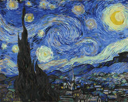 Alkotásutca Csillagos éj - Van Gogh - Számfestő készlet kereten 40x50