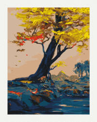  Sárgába öltözött természet - Számfestő készlet kereten 40x50