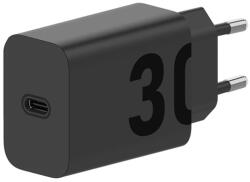 Motorola hálózati töltő Type-C aljzat (30W, PD gyorstöltő) FEKETE (MC-309)