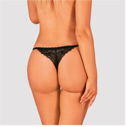 Obsessive Maderris Thong csipkés tanga fekete