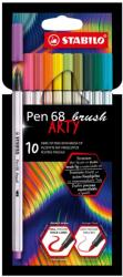 STABILO Комплект маркери, Stabilo, Pen 68 Brush Arty, 10 Цвята (ST568/10-21-20)