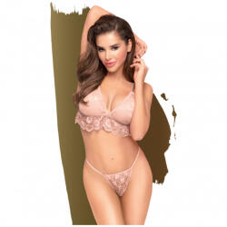 Penthouse lingerie Penthouse Double Spice - fodros, csipkés melltartó szett (nude)