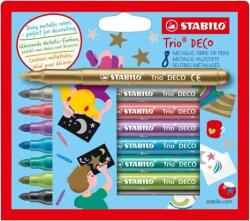 STABILO Комплект флумастери, Stabilo, Trio DECO, ST377/8, 8 цвята (ST377/8)