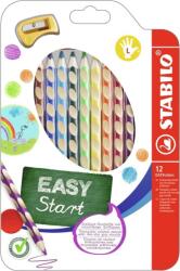 STABILO Комплект ергономични цветни моливи, Stabilo, EASYcolors right, ST331/12, 12 цвята, лява ръка (ST331/12)