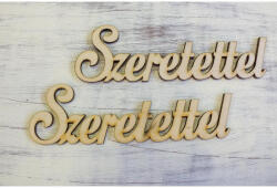 Natúr fa - "Szeretettel" felirat 15cm 2db/csomag - csinaldmagadshop