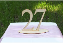 Natúr fa - Asztalszám 27-es 15cm - csinaldmagadshop