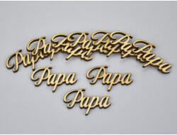  Natúr fa - "Papa" felirat 10db/csomag - csinaldmagadshop