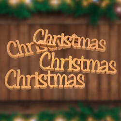  Christmas felirat arany 15cm 4db/csomag-KIFUTÓ - csinaldmagadshop