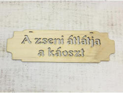 A zseni átlátja a káoszt" tábla - csinaldmagadshop
