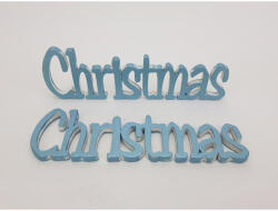 Christmas felirat metál kékezüst 15cm 2db/csomag - csinaldmagadshop