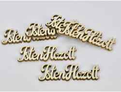  Isten Hozott felirat natúr 10cm 6db/csomag - csinaldmagadshop