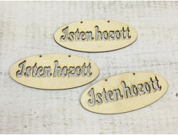  Natúr fa - "Isten hozott" áttört ovál táblák 3db/csomag - csinaldmagadshop