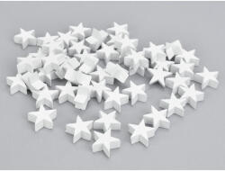 Fehér fa csillag vastag 2cm 50db/csomag - csinaldmagadshop