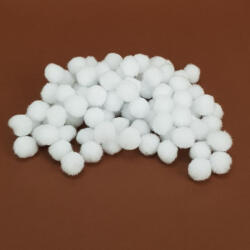 Fehér zsenília pompon 1, 5cm 100db/csomag
