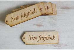 Natúr fa - "Nem felejtünk" scrapbook tábla 3x8cm 5db/csomag - csinaldmagadshop