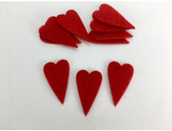  Filc - Hosszú szív 2, 3x4cm 10db/csomag - csinaldmagadshop
