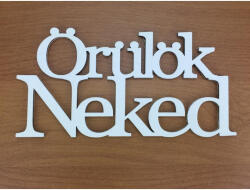  Fa - "Örülök Neked" felirat koszorúra fehér 7x14cm - csinaldmagadshop