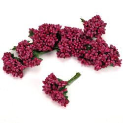 Bogyós mini csokor magenta 12db/cs - csinaldmagadshop