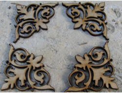  Natúr fa - Sarokdísz 5x5cm 4db/csomag - csinaldmagadshop