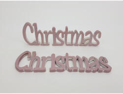 Christmas felirat metál rózsaarany 15cm 2db/csomag - csinaldmagadshop