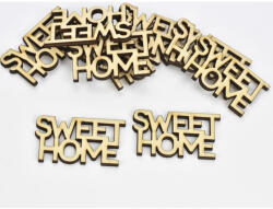  Natúr fa - "SWEET HOME" mini felirat 10db/csomag - csinaldmagadshop