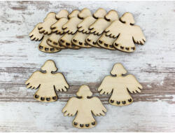  Natúr fa - Csipkés angyalka 5cm 10db/csomag - KIFUTÓ - csinaldmagadshop