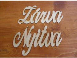 Natúr fa - "Zárva-Nyitva" tábla írott 10x20cm - csinaldmagadshop