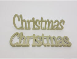 Christmas felirat metál zöldarany 15cm 2db/csomag - csinaldmagadshop