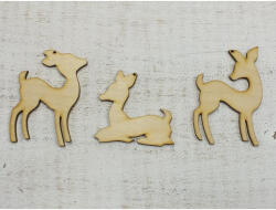 Natúr fa - Őzikék 3db/csomag - csinaldmagadshop