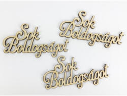  Natúr fa - "Sok boldogságot" felirat 3db/csomag - csinaldmagadshop