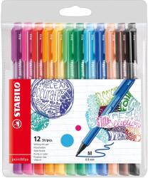 STABILO Комплект флумастери, Stabilo, pointMax ST488/12-01, 12 цвята (ST488/12-01)