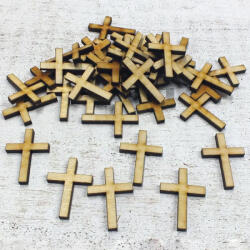  Natúr fa - Kereszt 3cm 30db/csomag - csinaldmagadshop
