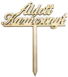  Natúr fa - Beszúrós "Áldott Karácsonyt" 13cm - csinaldmagadshop