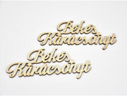 Natúr fa - "Békés Karácsonyt" felirat 2db/csomag - csinaldmagadshop
