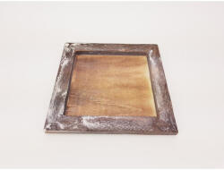 Fa keret négyzet alakú szürkésbarna 20x20cm - csinaldmagadshop