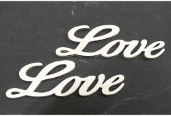 Fa "Love" felirat fehér 8cm 2db/csomag - csinaldmagadshop
