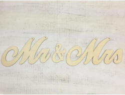  Natúr fa - "Mr & Mrs" írott felirat 65cm - csinaldmagadshop