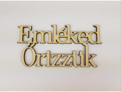  Natúr fa - " Emléked őrizzük" Felirat koszorúra - csinaldmagadshop