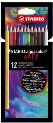 STABILO Комплект акварелни моливи, Stabilo, Aquacolor Arty, ST1612/1-20, 12 цвята (ST1612/1-20)