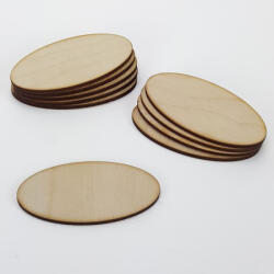  Natúr fa - Ovál táblák 4x8cm 10db/csomag - csinaldmagadshop