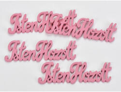  Fa "Isten Hozott" felirat málna 15cm 4db/csomag - csinaldmagadshop
