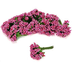  Bogyós mini csokor sötétrózsaszín 12db/csomag OKOSÁR! - csinaldmagadshop