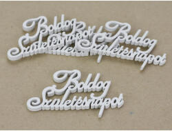  Boldog Születésnapot felirat fehér 10, 5cm 4db/cs omag - csinaldmagadshop