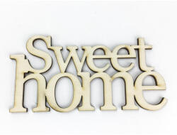  Natúr fa - "Sweet Home" felirat koszorúra 7x14cm - csinaldmagadshop