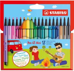 STABILO Комплект флумастери, Stabilo, Pen 68 ST668/18, 18 цвята (ST668/18)